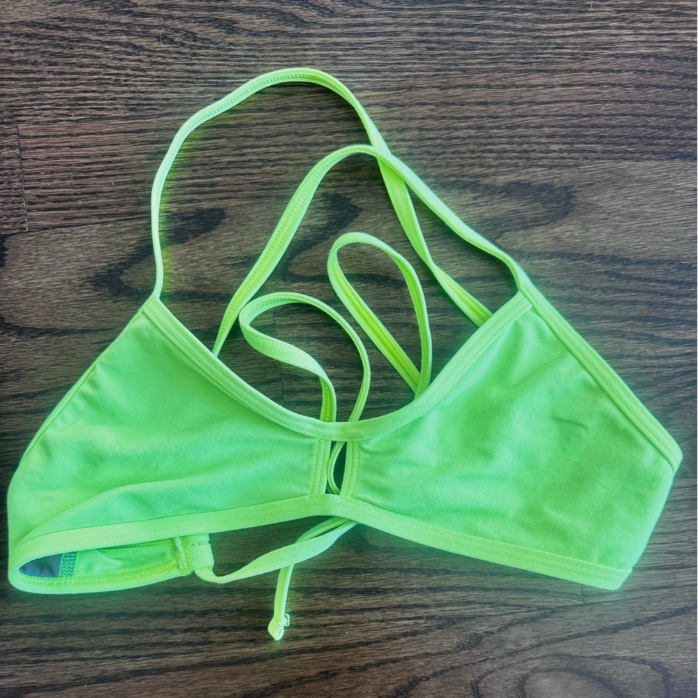 Jolyn Neon YELLOW Bikini “Vent” Top, size medium